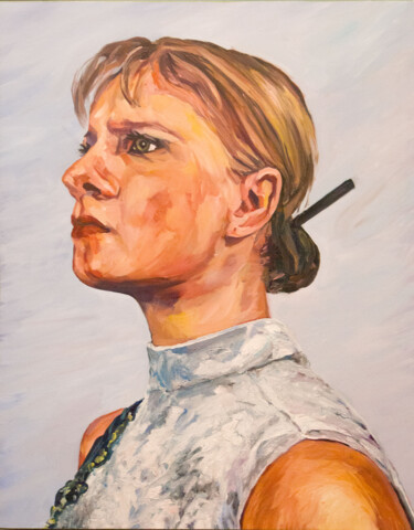 Malerei mit dem Titel "The last blondes wo…" von Romain Héjé, Original-Kunstwerk, Öl