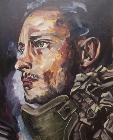 Pintura intitulada "The insurgent - sec…" por Romain Héjé, Obras de arte originais, Óleo