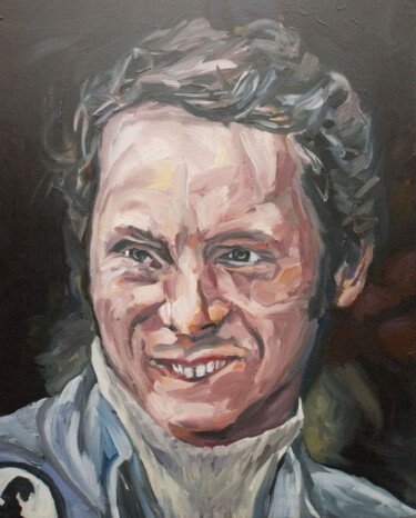 Pittura intitolato "Niki Lauda" da Romain Héjé, Opera d'arte originale, Olio