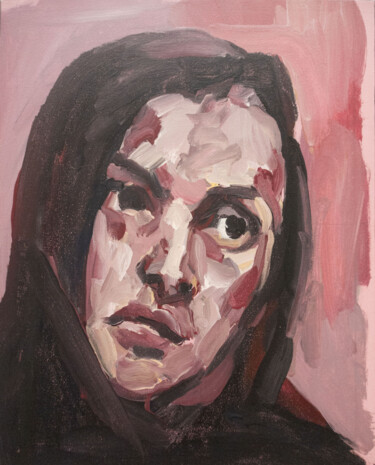 Painting titled "Young Afghan woman" by Romain Héjé, Original Artwork, Acrylic
