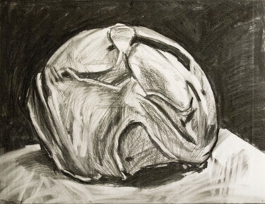 Рисунок под названием ""The lost helmet" -…" - Romain Héjé, Подлинное произведение искусства, Древесный уголь