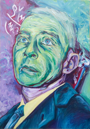 Pintura titulada "Oppenheimer" por Romain Héjé, Obra de arte original, Acrílico