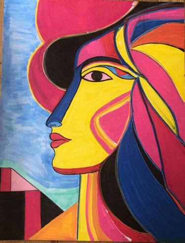 Painting titled "VAINETTA" by Romain Mary, Original Artwork, Marker