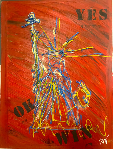 Pittura intitolato "free state" da Romain Mary, Opera d'arte originale, Olio