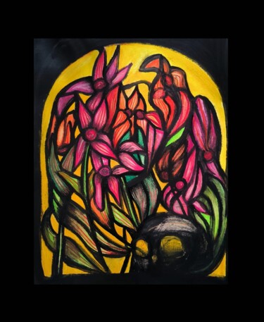 Peinture intitulée "Vanité" par Romain Olive, Œuvre d'art originale, Crayon