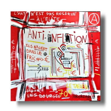 Painting titled "ANTI-INFLATION" by Romain Pouille, Original Artwork, Acrylic