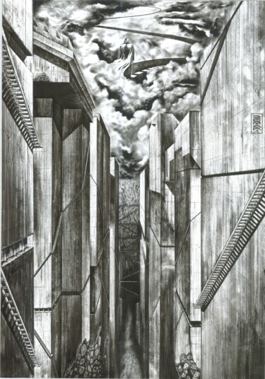 Desenho intitulada "С. М." por Роман Бочаров, Obras de arte originais, Tinta