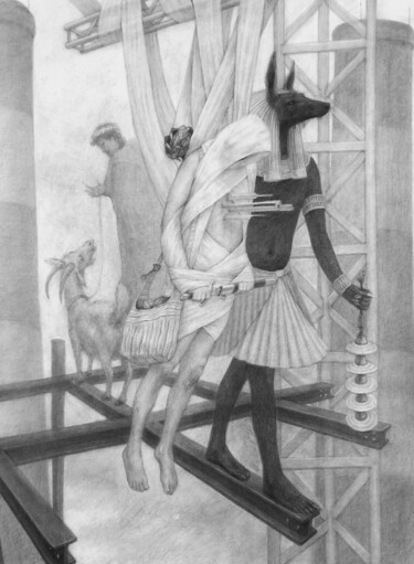 Drawing titled "Collector" by Roman Ivanishchev, Original Artwork, Graphite