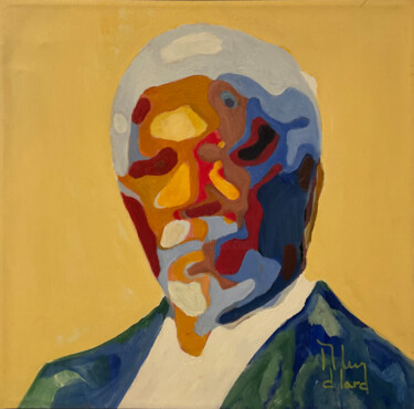 Ζωγραφική με τίτλο "Morgan Freeman, por…" από Román Manrique De Lara, Αυθεντικά έργα τέχνης, Λάδι