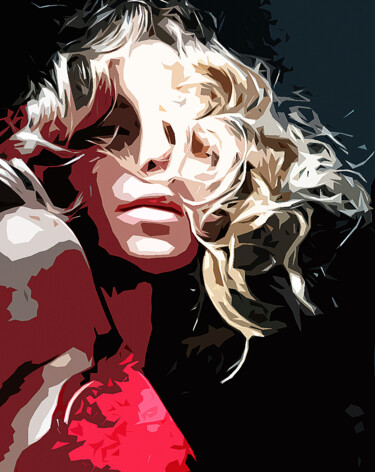 Digitale Kunst getiteld "Blond" door Roman Morozov, Origineel Kunstwerk, Digitaal Schilderwerk