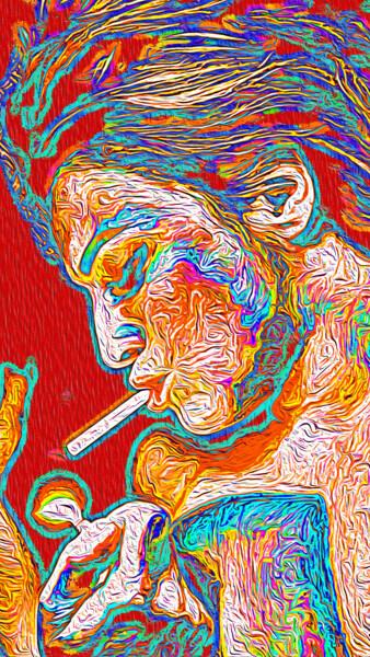 Arte digital titulada "Жаркая женщина" por Roman Morozov, Obra de arte original, Pintura Digital