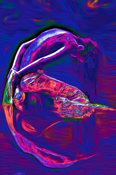 Цифровое искусство под названием "Ночное купание" - Roman Morozov, Подлинное произведение искусства, Цифровая живопись