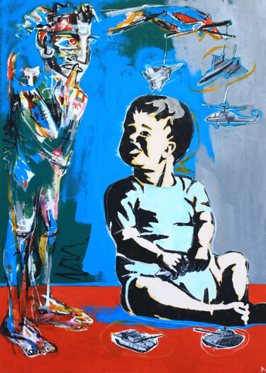 Картина под названием "Baby" - Roman Rabyk, Подлинное произведение искусства, Акрил