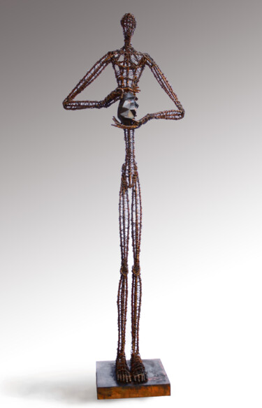 Sculpture titled "Donor" by Roman Rabyk, Original Artwork, Metals