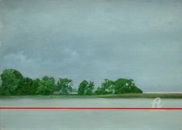 绘画 标题为“Line” 由Roman Rembovsky, 原创艺术品, 油