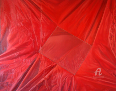 Painting titled "Above a piece of gl…" by Roman Rembovsky, Original Artwork, Oil Mounted on Wood Stretcher frame