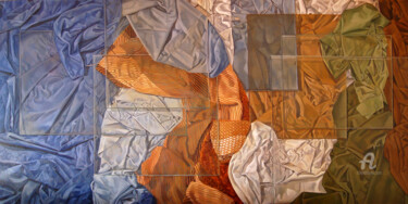 「Under pieces of gla…」というタイトルの絵画 Roman Rembovskyによって, オリジナルのアートワーク, オイル ウッドストレッチャーフレームにマウント