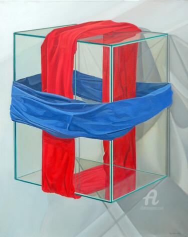 「Araund the glass」というタイトルの絵画 Roman Rembovskyによって, オリジナルのアートワーク, オイル ウッドストレッチャーフレームにマウント