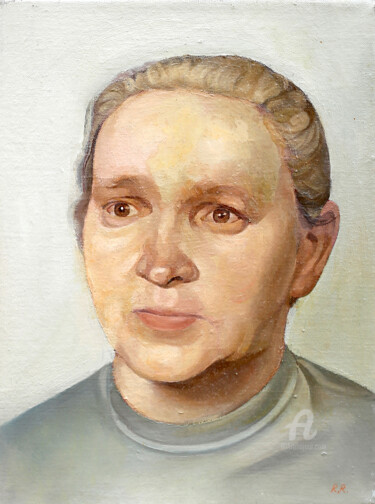 「Portrait of a woman」というタイトルの絵画 Roman Rembovskyによって, オリジナルのアートワーク, オイル ウッドストレッチャーフレームにマウント