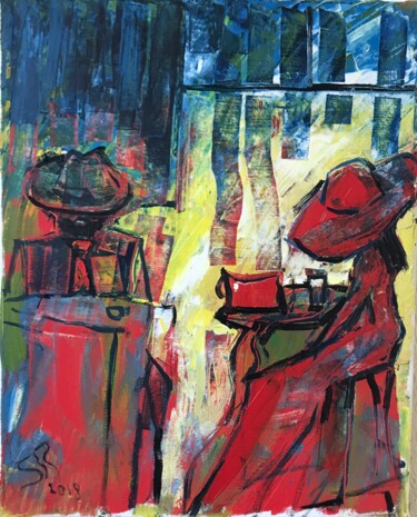 Malerei mit dem Titel "A romance" von Roman Sleptsuk, Original-Kunstwerk, Öl