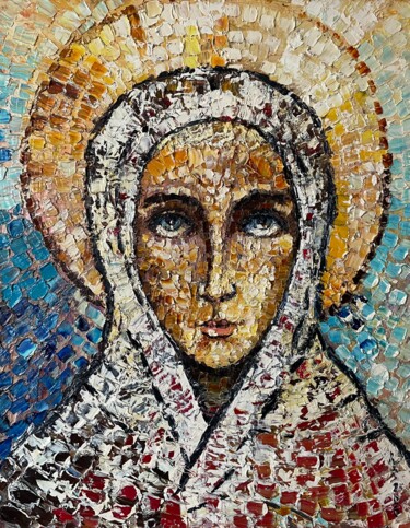Malerei mit dem Titel "Maria" von Roman Sleptsuk, Original-Kunstwerk, Öl