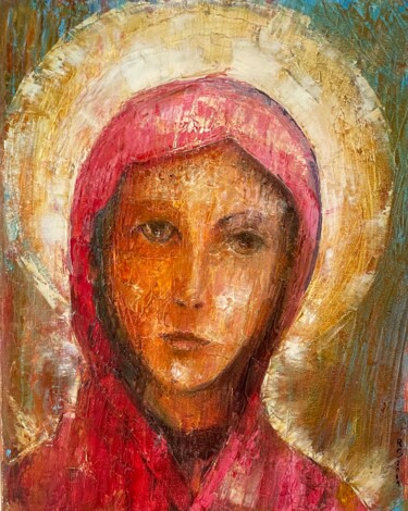 Painting titled "Maria-2" by Roman Sleptsuk, Original Artwork, Oil