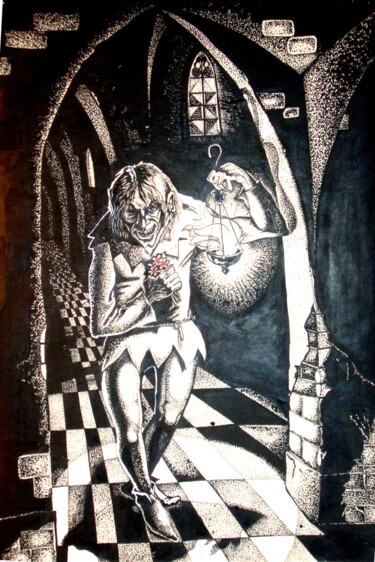 Schilderij getiteld ""Квазимодо"" door Roman Siabro, Origineel Kunstwerk, Inkt
