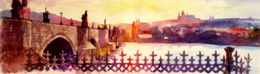 Картина под названием ""Древний город.(Пра…" - Roman Siabro, Подлинное произведение искусства, Акварель
