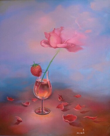 Malerei mit dem Titel "Die rosa Wolken" von Roman Velitschko, Original-Kunstwerk