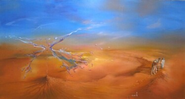 Malerei mit dem Titel "Der Zeit ist Sand,…" von Roman Velitschko, Original-Kunstwerk