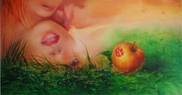 Malerei mit dem Titel "Die unsichtbare Anw…" von Roman Velitschko, Original-Kunstwerk