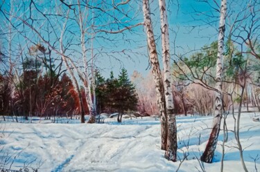 Картина под названием "Ботанический сад" - Роман Жиляев, Подлинное произведение искусства, Масло