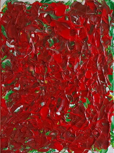 Malerei mit dem Titel "RED ALERT." von Romana Meissner, Original-Kunstwerk, Acryl