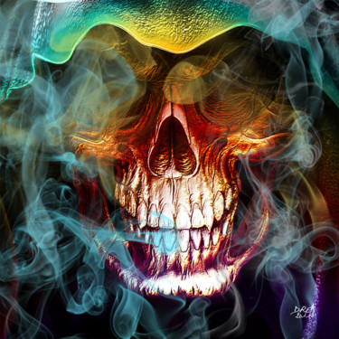 Arts numériques intitulée "smoking reaper" par Roman Drea, Œuvre d'art originale, Peinture numérique