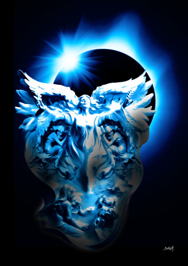 Arts numériques intitulée "astral angels" par Roman Drea, Œuvre d'art originale, Peinture numérique