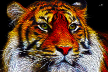 Arts numériques intitulée "tigre-1.jpg" par Roman Drea, Œuvre d'art originale