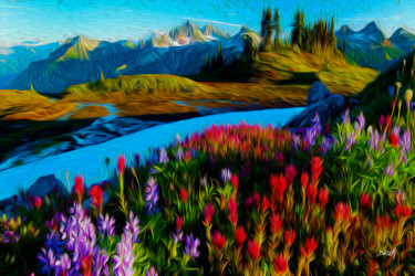 Arts numériques intitulée "montagne-2.jpg" par Roman Drea, Œuvre d'art originale