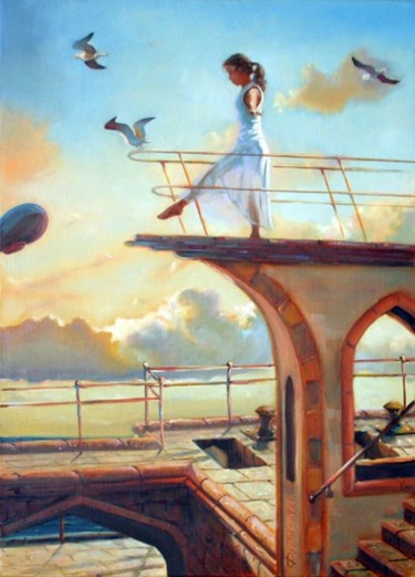 Painting titled "ПОЛЕТЫ ВО СНЕ И НАЯ…" by Roman Fedosenko, Original Artwork, Other
