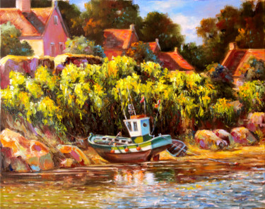 Painting titled "High Coast" by Roman Fedosenko, Original Artwork, Oil