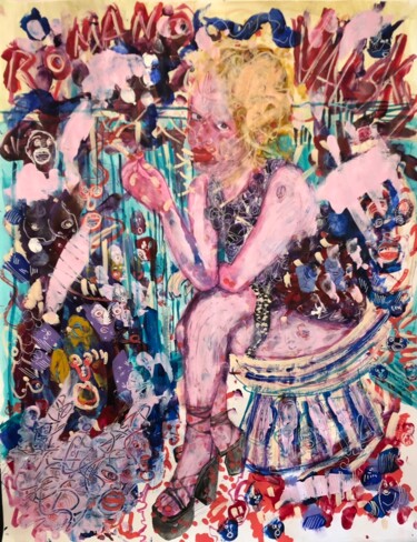 Malerei mit dem Titel "Charlotte Rose… bar…" von Romano Valsky, Original-Kunstwerk, Acryl