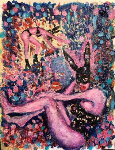 Картина под названием "Courir deux lièvres…" - Romano Valsky, Подлинное произведение искусства, Акрил
