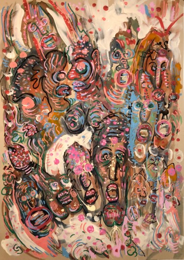 Peinture intitulée "Glandeurs" par Romano Valsky, Œuvre d'art originale, Acrylique