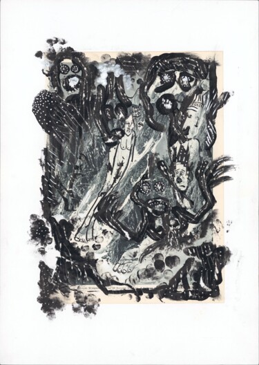 Σχέδιο με τίτλο "Aiguilles, griffes…" από Romano Valsky, Αυθεντικά έργα τέχνης, Μελάνι