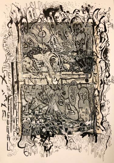 "Jouissances" başlıklı Tablo Romano Valsky tarafından, Orijinal sanat, Mürekkep