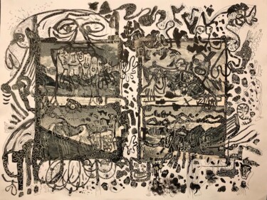 Σχέδιο με τίτλο "Excitations de mont…" από Romano Valsky, Αυθεντικά έργα τέχνης, Μελάνι