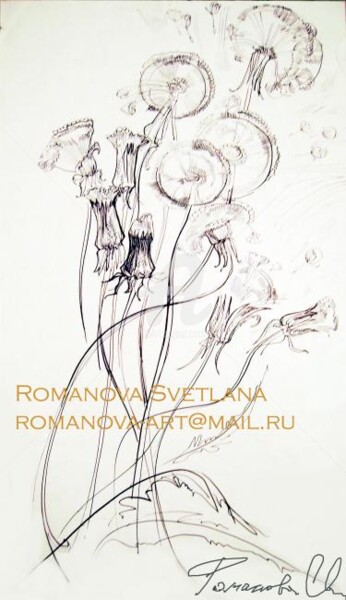 Drawing titled "одуванчики*the dand…" by Romanova Svetlana - Art, Original Artwork, Other