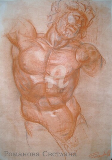 Drawing titled "Торс Лаокаона" by Romanova Svetlana - Art, Original Artwork, Other