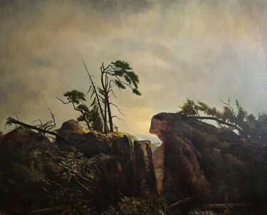 Painting titled "After storm" by Romans Ivanovskis, Original Artwork, Oil