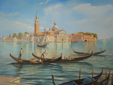 Painting titled "Venice" by Romans Ivanovskis, Original Artwork, Oil