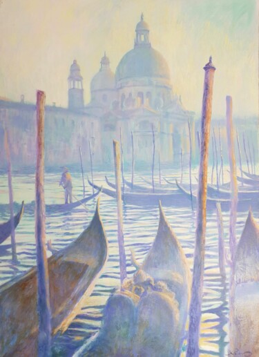 Peinture intitulée "The beauty of Venice" par Romans Ivanovskis, Œuvre d'art originale, Huile
